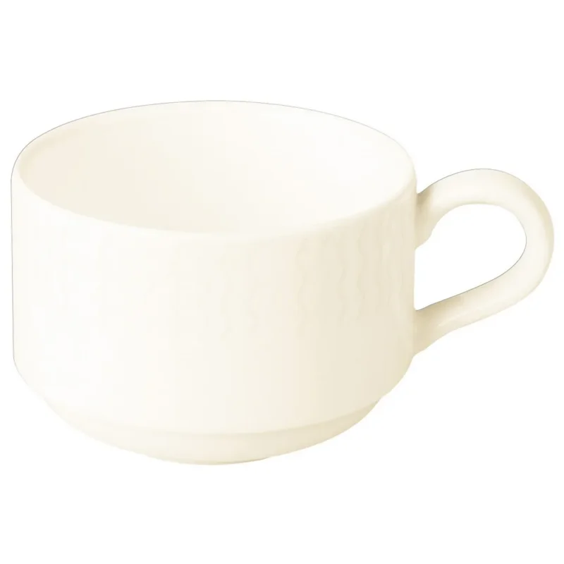 Offre Du Jour Tasse à thé rond ivoire porcelaine vitrifiée 23 cl Ø 8,5 cm Ondine Rak
