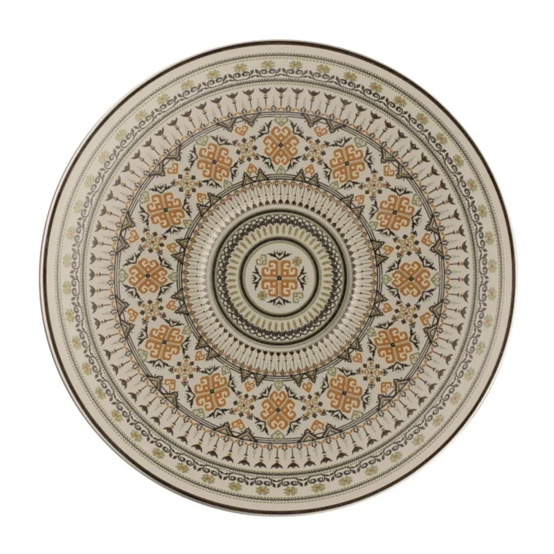 Sous tasse à café/thé rond Argila Décor Genoa porcelaine Ø 17 cm Earth Rak Authentique