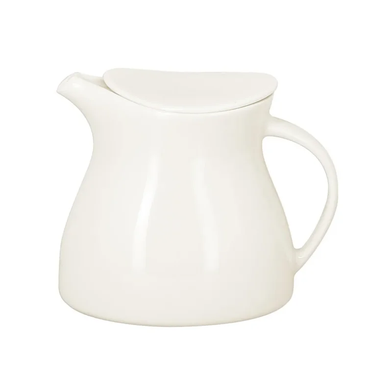 Meilleur Prix Théière avec couvercle ivoire porcelaine vitrifiée 44 cl 11,4 cm Swirls Rak