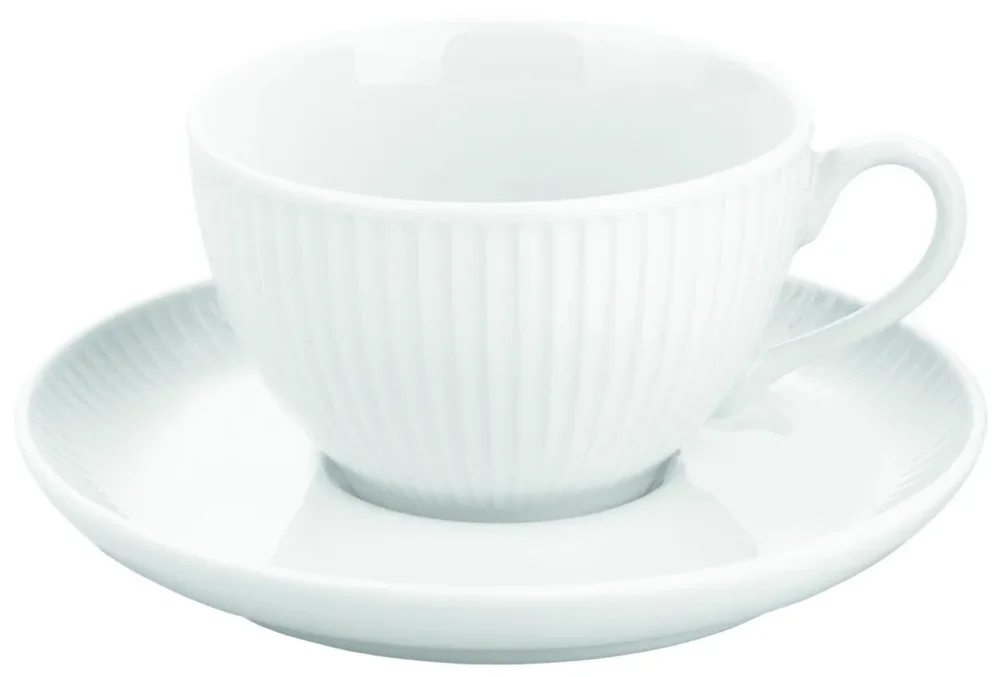 Sous tasse à thé rond blanc porcelaine culinaire Ø 14 cm Plisse Pillivuyt Expédition Rapide