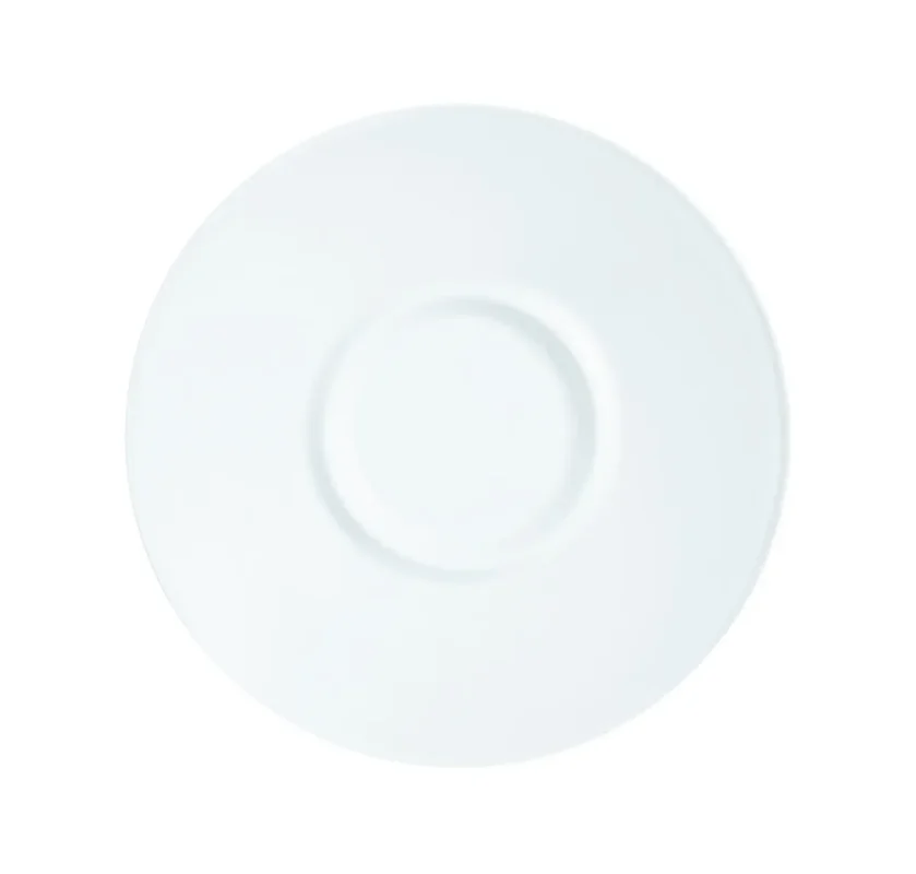 Dernière Chance Sous tasse rond blanc verre opal Ø 14 cm Intensity Baril Arcoroc