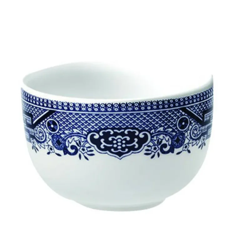 Sucrier rond Sandrigham Willow Blue porcelaine vitrifiée Ø 9 cm Vintage Prints Willow Churchill Commande En Gros