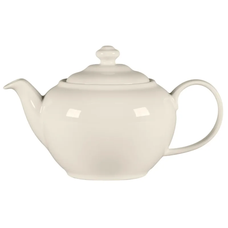 Vente Directe Théière & couvercle rond blanc porcelaine bone china 62,4 cl Ø 12,7 cm Fedra Rak