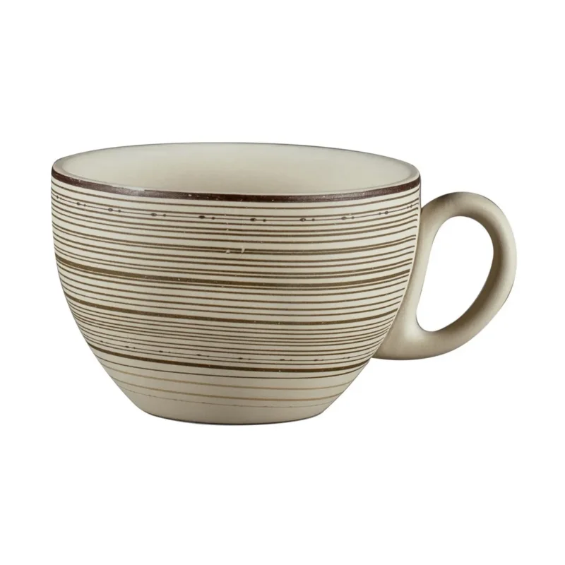 Tasse déjeuner boule rond Argila Décor Larissa porcelaine 28 cl Ø 10,5 cm Earth Rak Affaire À Saisir