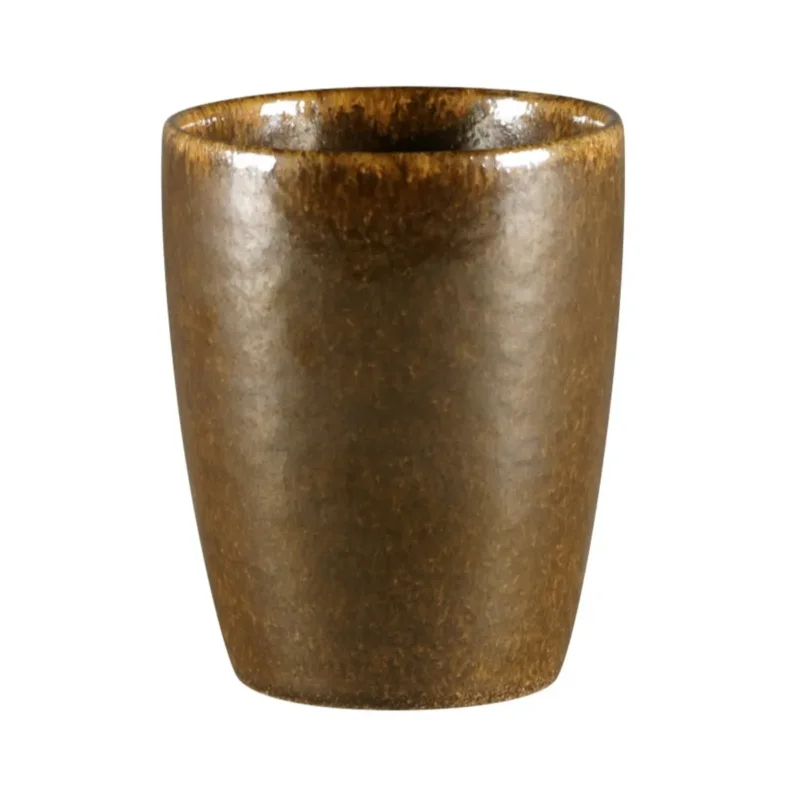 Livraison Gratuite Gobelet à thé bronze porcelaine vitrifiée 23 cl Ø 7,3 cm Rakstone Ease Rak