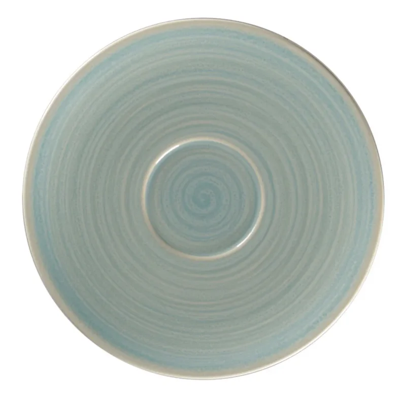 Meilleur Prix Sous tasse à thé déjeuner rond Saphire porcelaine vitrifiée Ø 17 cm Rakstone Spot Rak