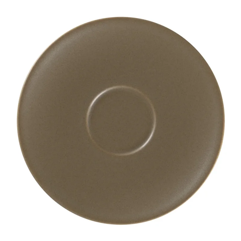 Sous tasse à thé marron porcelaine vitrifiée Ø 17 cm Genesis Rak Livraison Gratuite