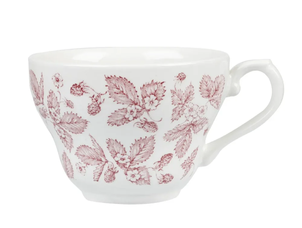 Promotion Tasse avec anses rond Georgian Cranberry Bramble porcelaine vitrifiée 19,8 cl Ø 9 cm Vintage Prints Cramberry Bramble Churchill