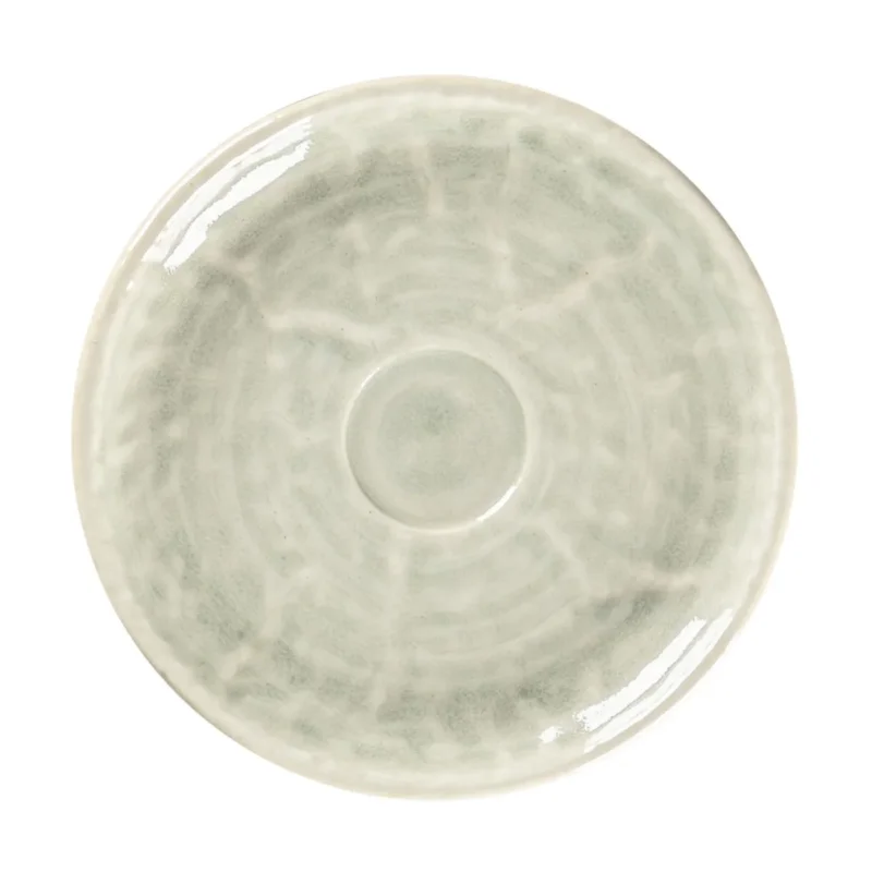 Meilleur Prix Sous-tasse à expresso rond céladon porcelaine vitrifiée Ø 13 cm Krush Rak
