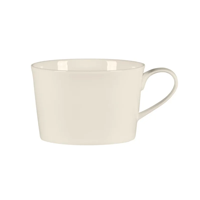 Tasse à thé rond blanc porcelaine bone china 30,6 cl Ø 9,5 cm Fedra Rak Pas Cher