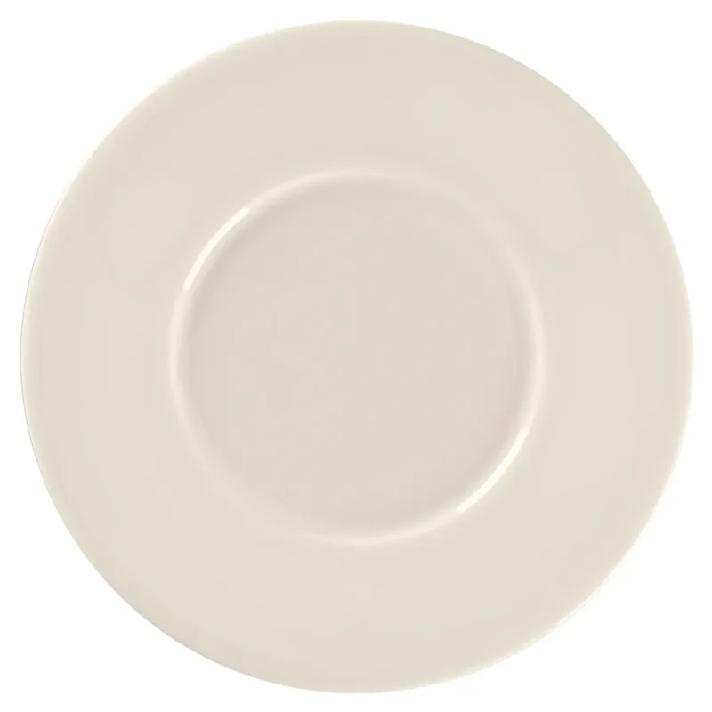 Bon Plan Sous tasse à bouillon rond blanc porcelaine bone china Ø 17,8 cm Fedra Rak