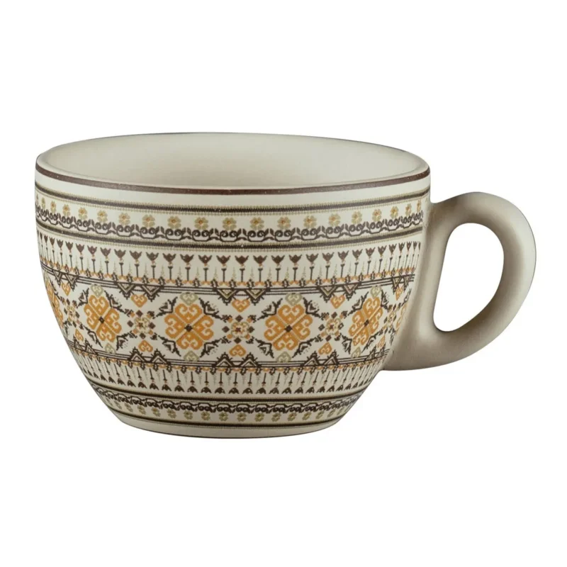 Affaire À Saisir Tasse à thé rond Argila Décor Genoa porcelaine 23 cl Ø 9 cm Earth Rak