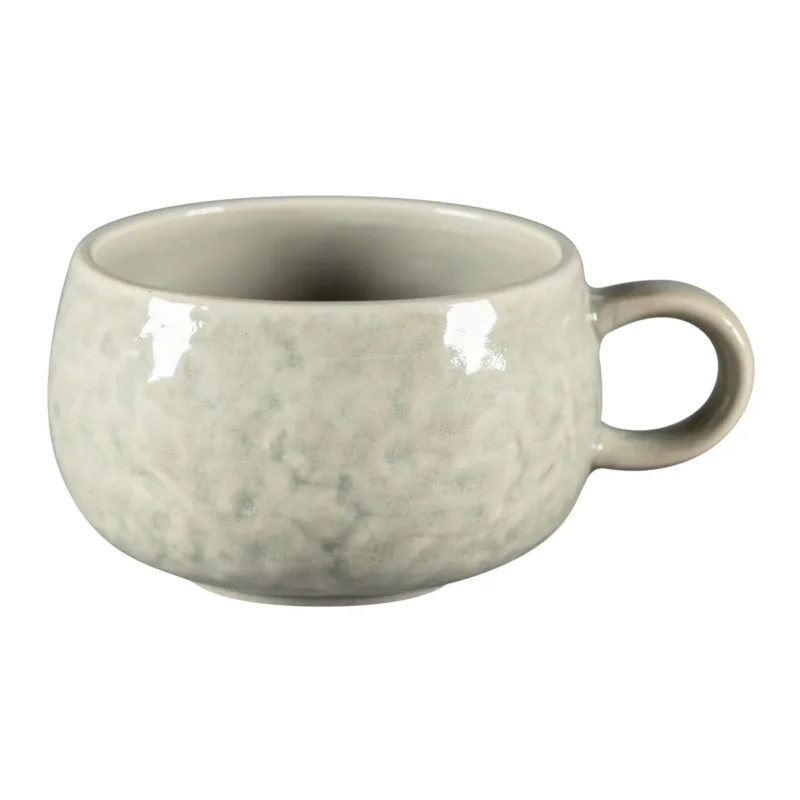 Offre Exclusive Tasse à café rond céladon porcelaine vitrifiée 25 cl Ø 9 cm Krush Rak