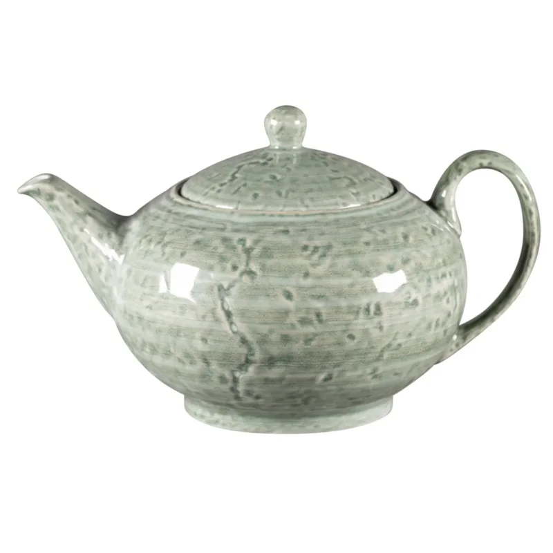 Promotion Saisonnière Théière avec couvercle rond Sage porcelaine vitrifiée 120 cl Ø 16,2 cm Krush Rak