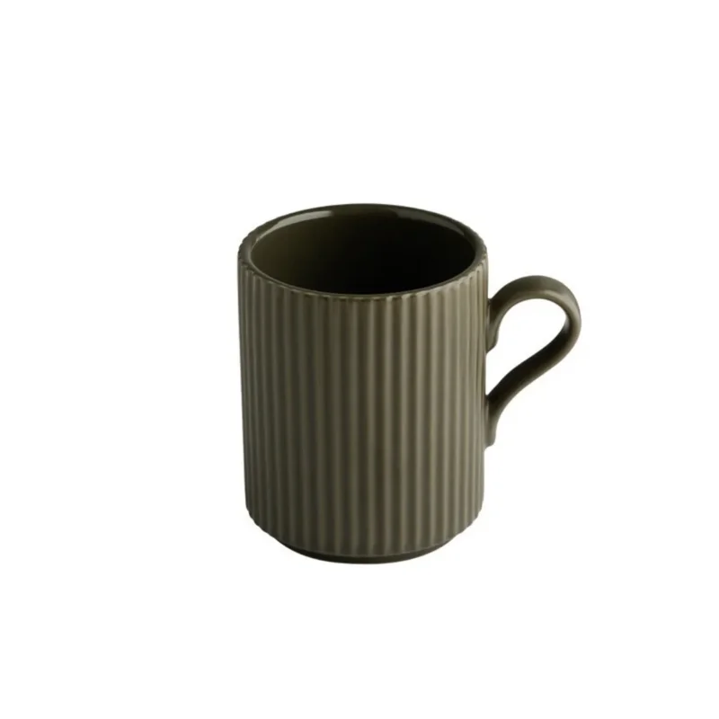 Acheter En Ligne Mug rond marron porcelaine 24 cl Ø 7,5 cm The Grid Aps