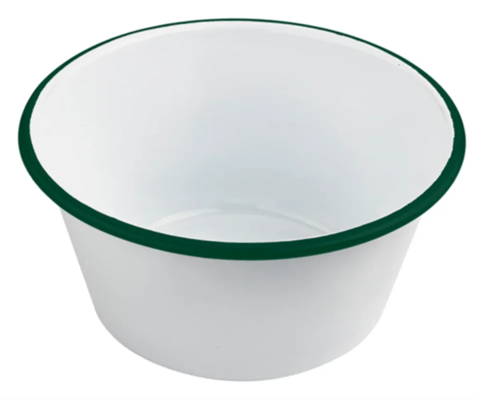 Expédié Aujourd’hui Pot à sauce rond blanc acier émaillé Ø 9 cm