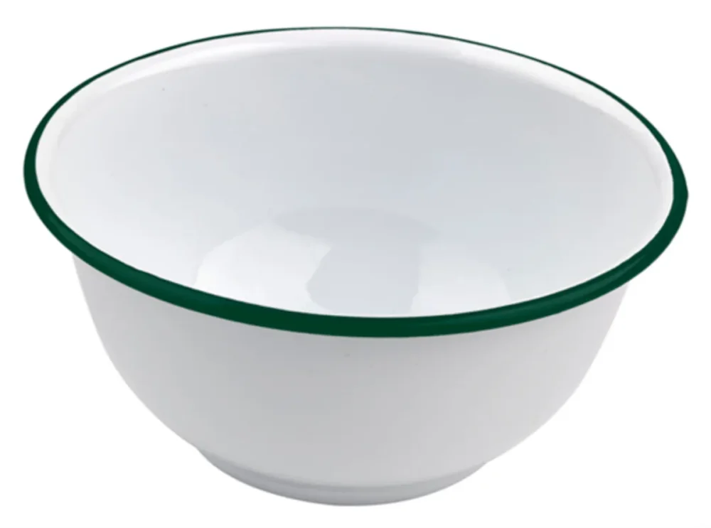 Bol profond rond blanc acier émaillé 18 cm Ø 18 cm Dernière Chance