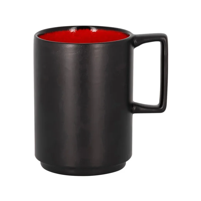 Mug rouge porcelaine vitrifiée 33 cl Ø 8 cm Fire Rak Acheter Direct
