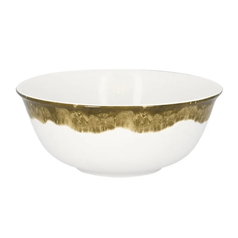 Achat Immédiat Bol rond vert porcelaine vitrifiée Ø 16 cm Woodart Rak