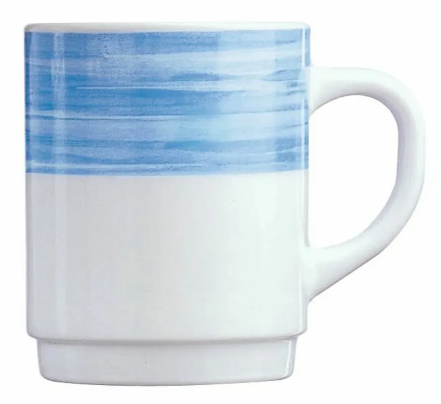 Must-Have Mug rond bleu verre opal 25 cl Ø 7,2 cm Brush Arcoroc