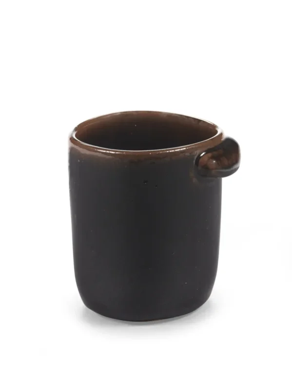 Mug ovale Brown grès émaillé 25 cl Ø 8,8 cm Out Of Lines Serax Meilleure Vente