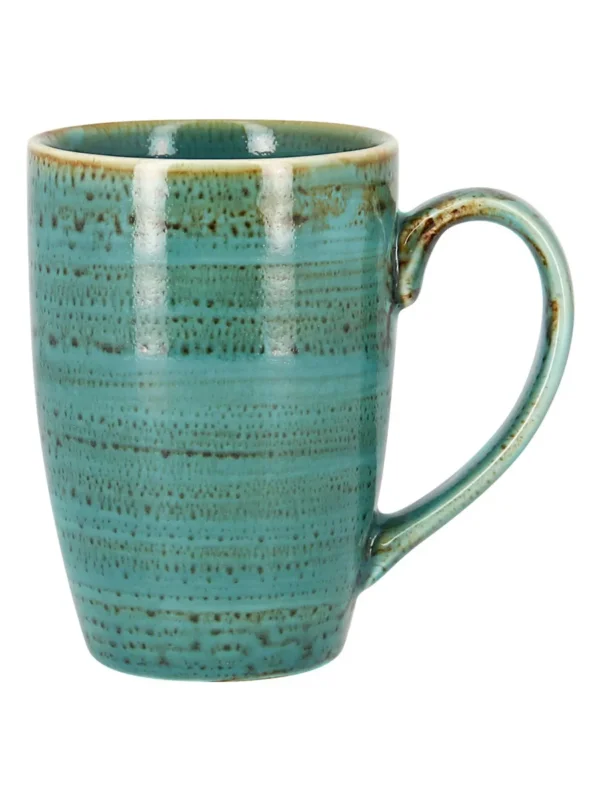 Mug bleu porcelaine vitrifiée 30 cl Ø 7,5 cm Twirl Rak Prix Promo