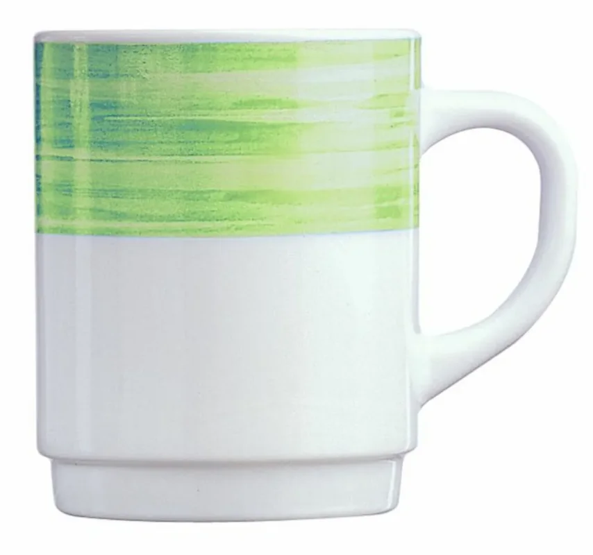 Mug rond vert verre opal 25 cl Ø 7,2 cm Brush Arcoroc Prix Promo