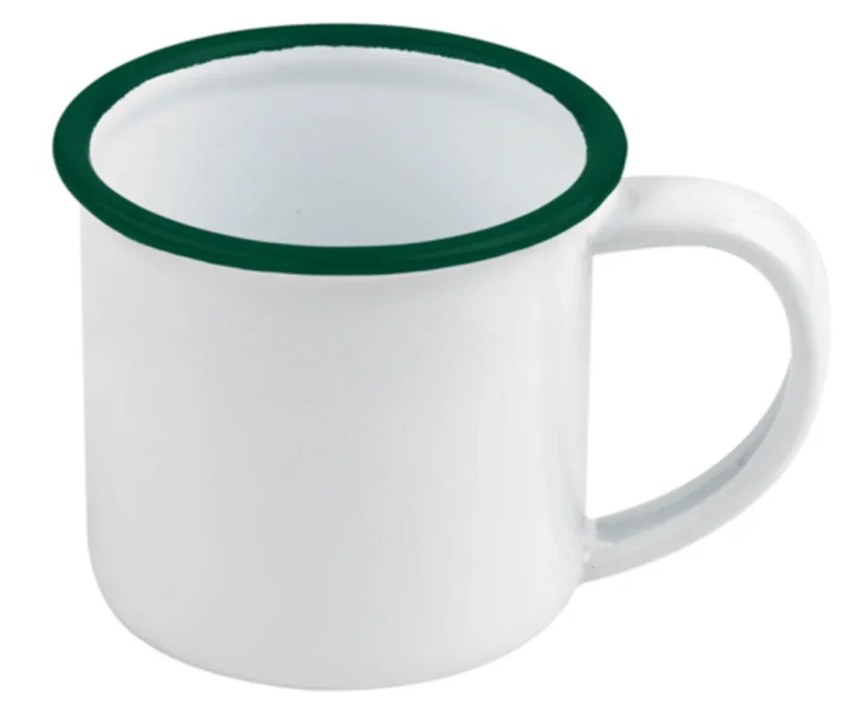 Mug rond blanc acier émaillé 750 ml 13 cm Ø 13 cm Usine Directe