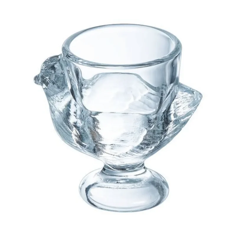 Coquetier transparent verre Ø 3,7 cm Poule Luminarc Affaire À Saisir