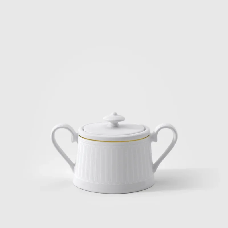 Sucrier avec couverle blanc porcelaine bone china 18 cl 14 cm Chateau Septfontaines Villeroy & Boch Offre Spéciale