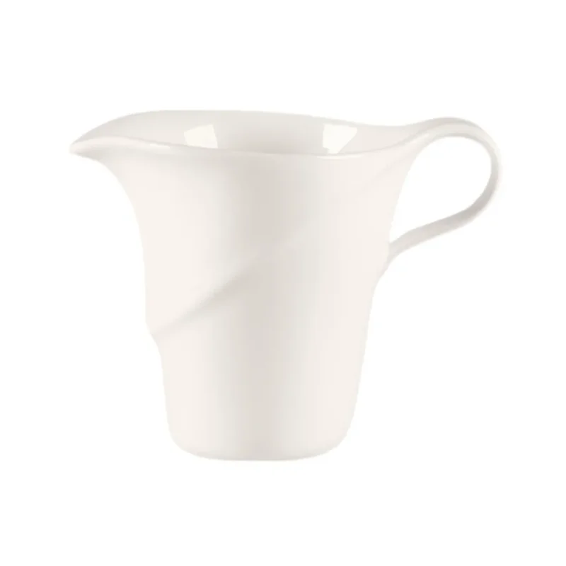Authentique Crémier rond blanc porcelaine bone china 16 cl Ø 7,6 cm Pose Rak
