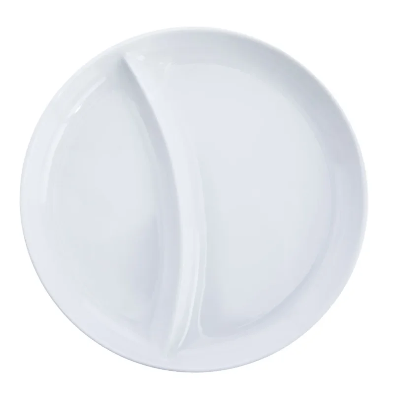 Assiette régithermie 1 séparation courbe rond blanc porcelaine Ø 22,8 cm Vitalia Essentials Collection Offre Spéciale