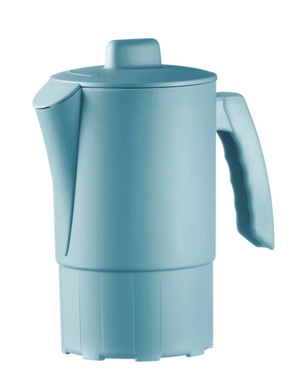 Livraison Gratuite Pichet avec couvercle bleu ocean fibre végétale 1 L Liliroc Saint Romain