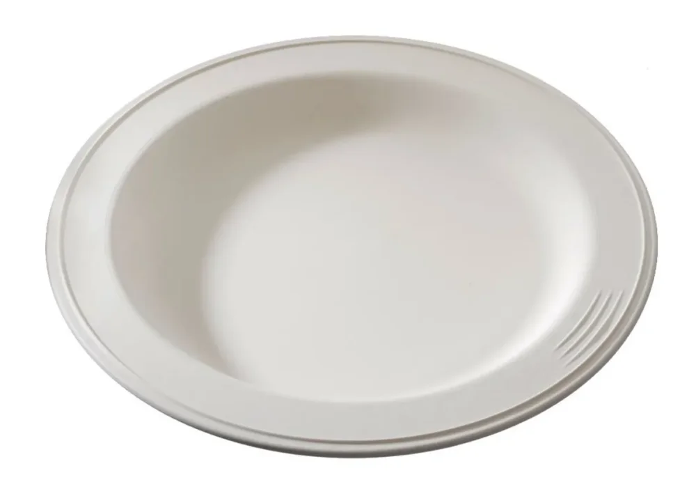 Assiette rond blanc fibre végétale Ø 23 cm Lilitouch Saint Romain Petit Prix