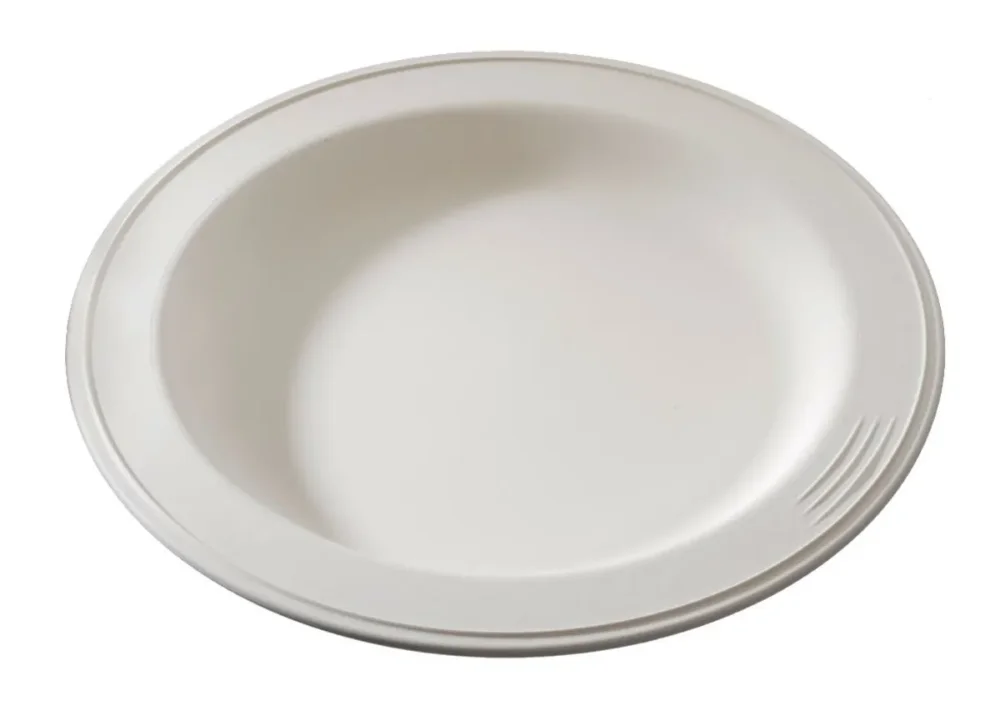Assiette rond blanc fibre végétale Ø 18 cm Lilitouch Saint Romain Expédition Rapide