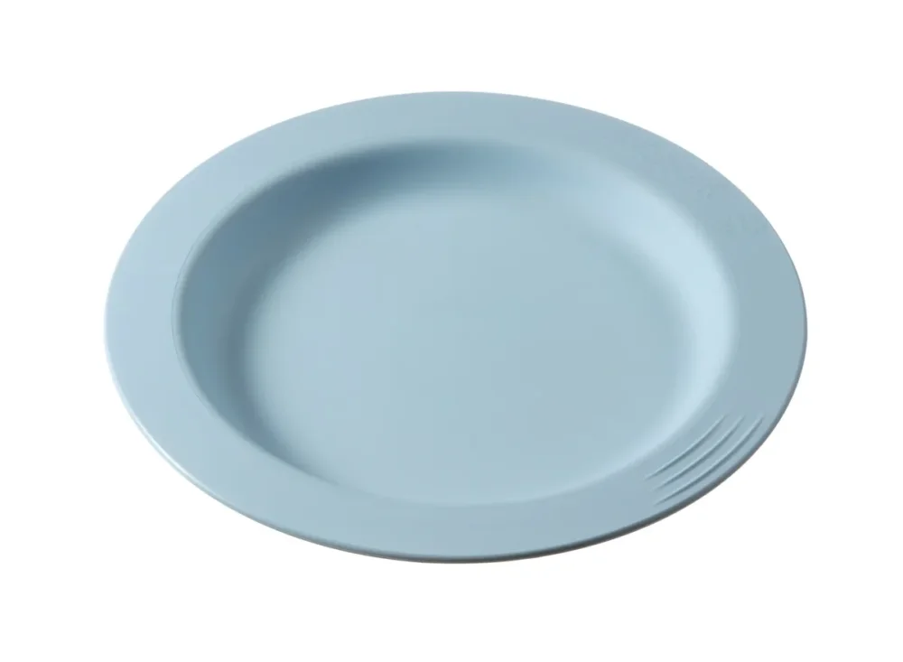 Assiette rond bleu ocean fibre végétale Ø 13,4 cm Liliroc Saint Romain Prix Réduit