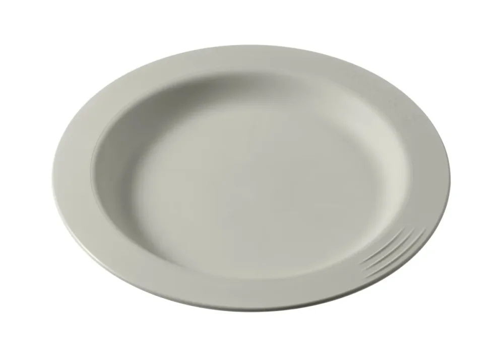 Assiette rond Blanc Coton fibre végétale Ø 18 cm Liliroc Saint Romain Must-Have