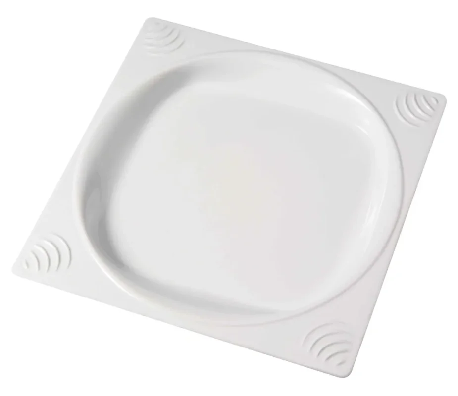 Assiette plate carré blanc copolyester 23,5x23,5 cm Vaisselle Copolyester Saint Romain Expédié Aujourd’hui