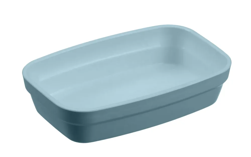 Marque Ravier rectangulaire bleu ocean fibre végétale 14 cm Liliroc Saint Romain