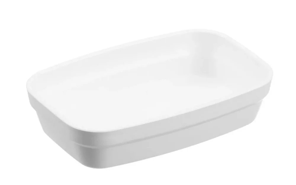 Acheter En Ligne Ravier rectangulaire blanc fibre végétale 14 cm Liliroc Saint Romain