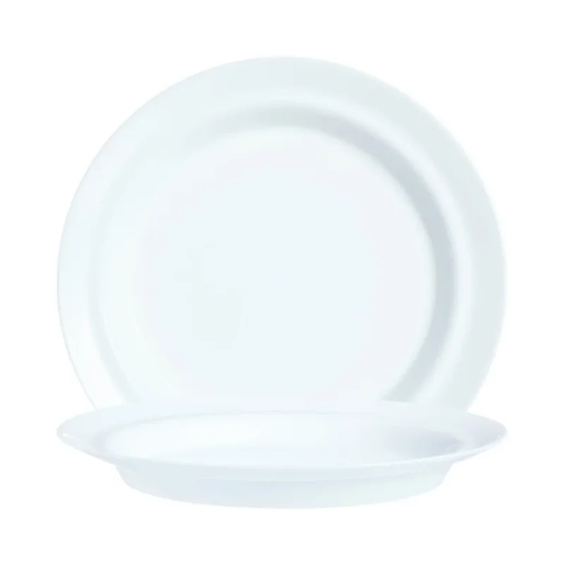 Assiette rond blanc verre opal Ø 19 cm Autonomy Arcoroc Meilleur Choix