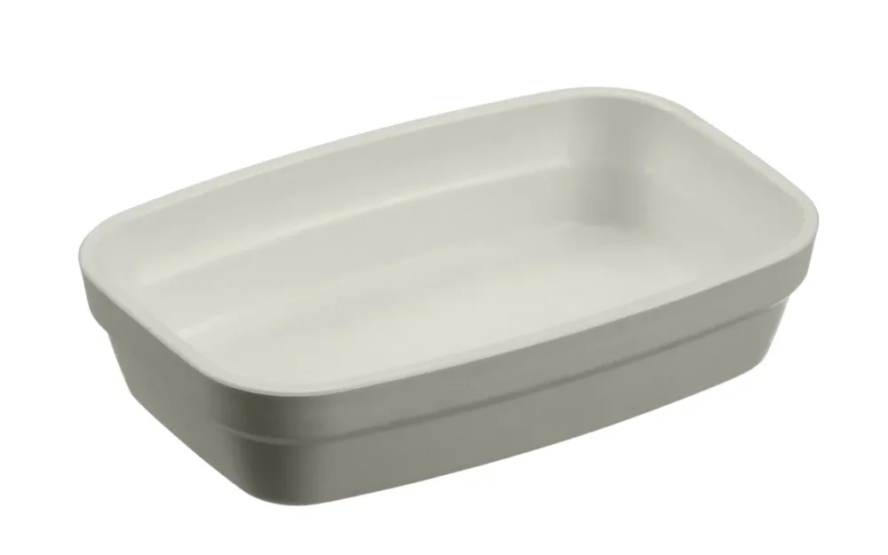 Nouvelle Collection Ravier rectangulaire Blanc Coton fibre végétale 14 cm Liliroc Saint Romain