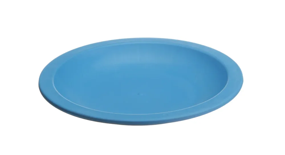Usine Directe Assiette rond bleu fibre végétale Ø 13,4 cm Lilitouch Saint Romain