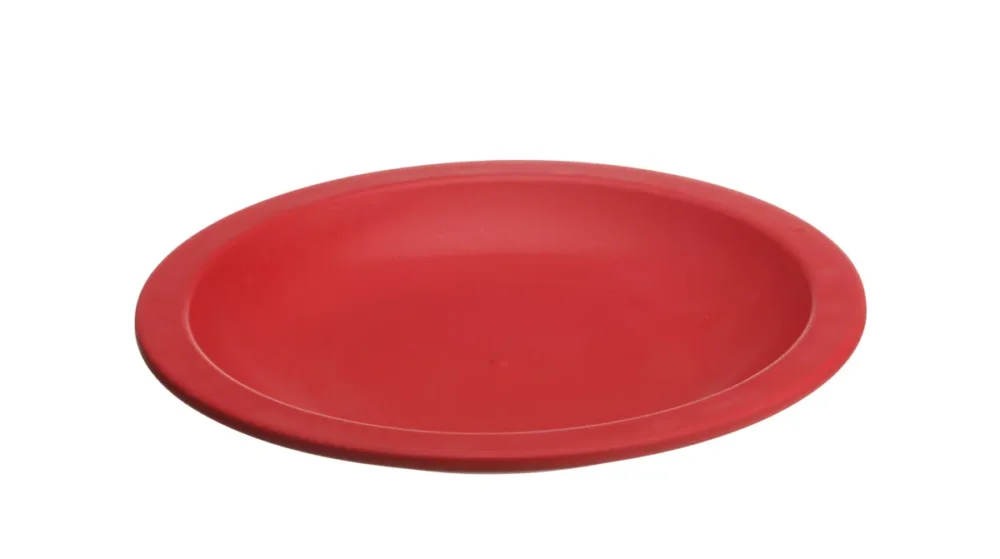 Haute Qualité Assiette rond rouge fibre végétale Ø 13,4 cm Lilitouch Saint Romain