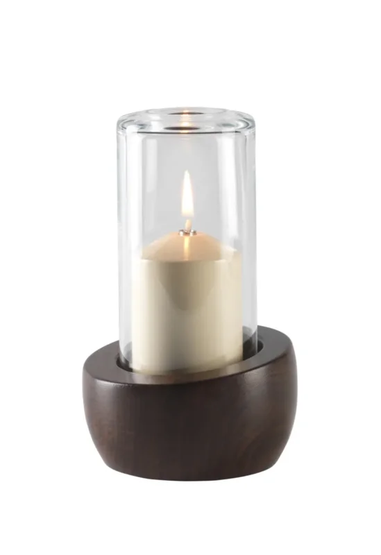 Expédié Aujourd’hui Photophore rond brun Ø 10 cm 15,5 cm Mori Candola