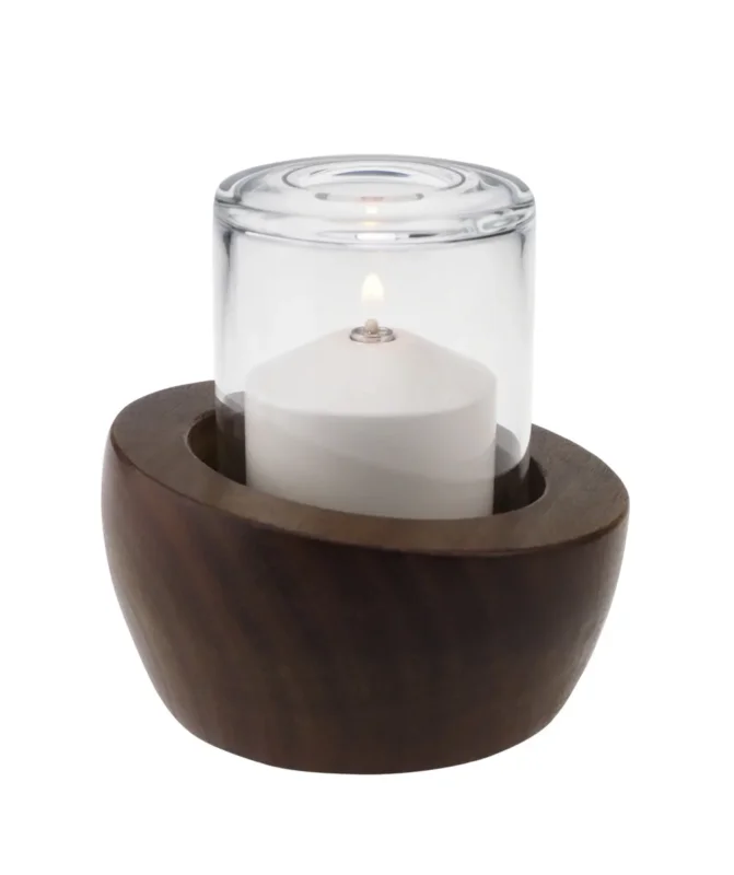 Photophore rond brun Ø 10 cm 11 cm Mori Candola Nouvel Arrivage