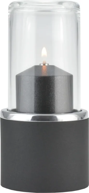 Dernier Modèle Photophore rond noir Ø 7,3 cm 15,5 cm Tondo Candola