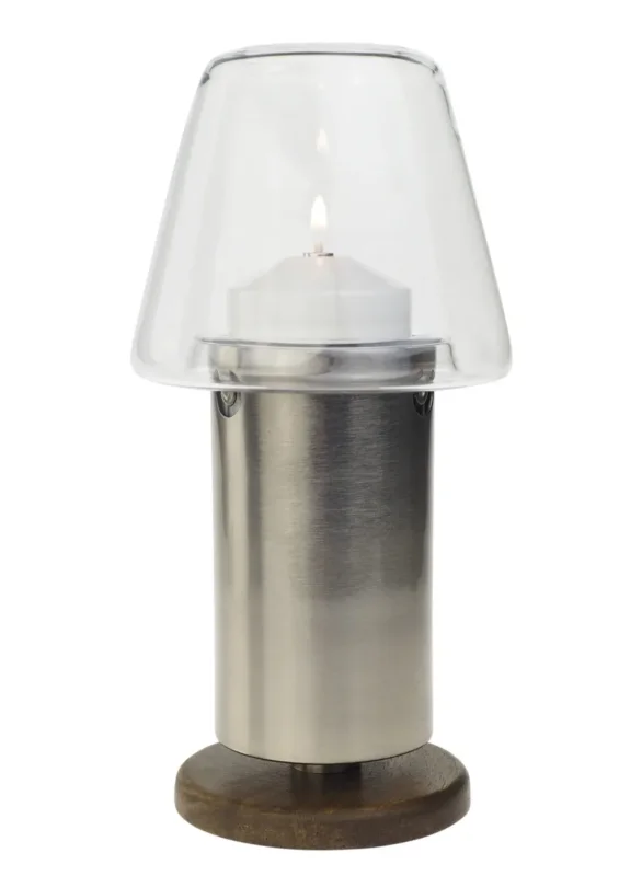 Soldes Photophore droit Wood Ø 9,5 cm 19 cm Imperial Candola