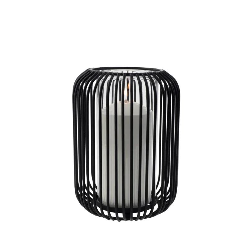 Promotion Saisonnière Photophore droit noir Ø 15,5 cm 20 cm Akzent Candola