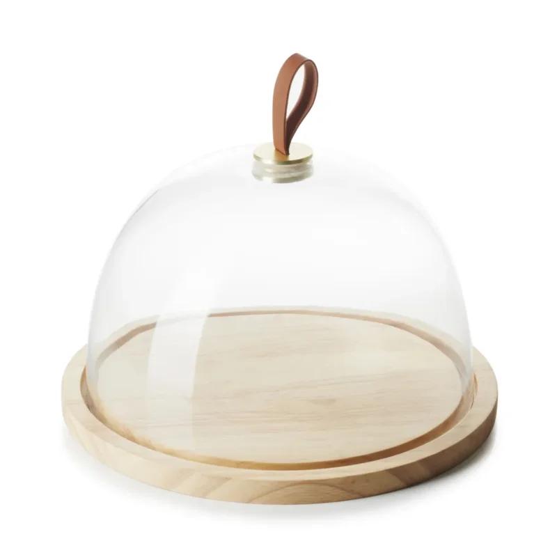 Cloche avec socle bois verre Ø 30,5 cm 25 cm Revol Prix Promo